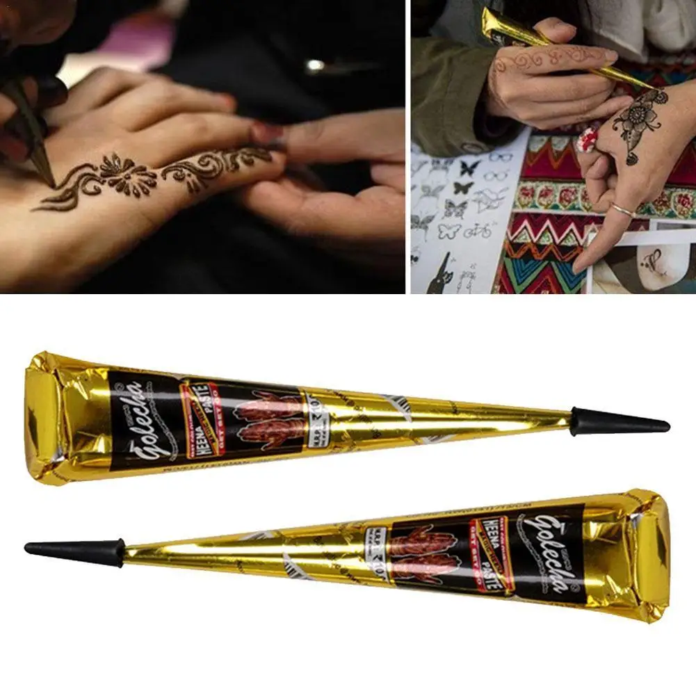 Black Mehndi Paste Cones Body Art Sticker Mehndi Body Paint Natural Herbal Henna Cones Temporary Tattoo
Black Mehndi Paste Cones Body Art Sticker Mehndi Body Paint Natural Herbal Henna Cones Temporary Tattoo