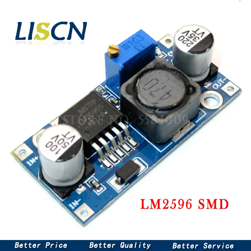 3A Voltage regulator lm2596 LM2596S DC-DC 3-40V adjustable step-down power Supply module
3A Voltage regulator lm2596 LM2596S DC-DC 3-40V adjustable step-down power Supply module