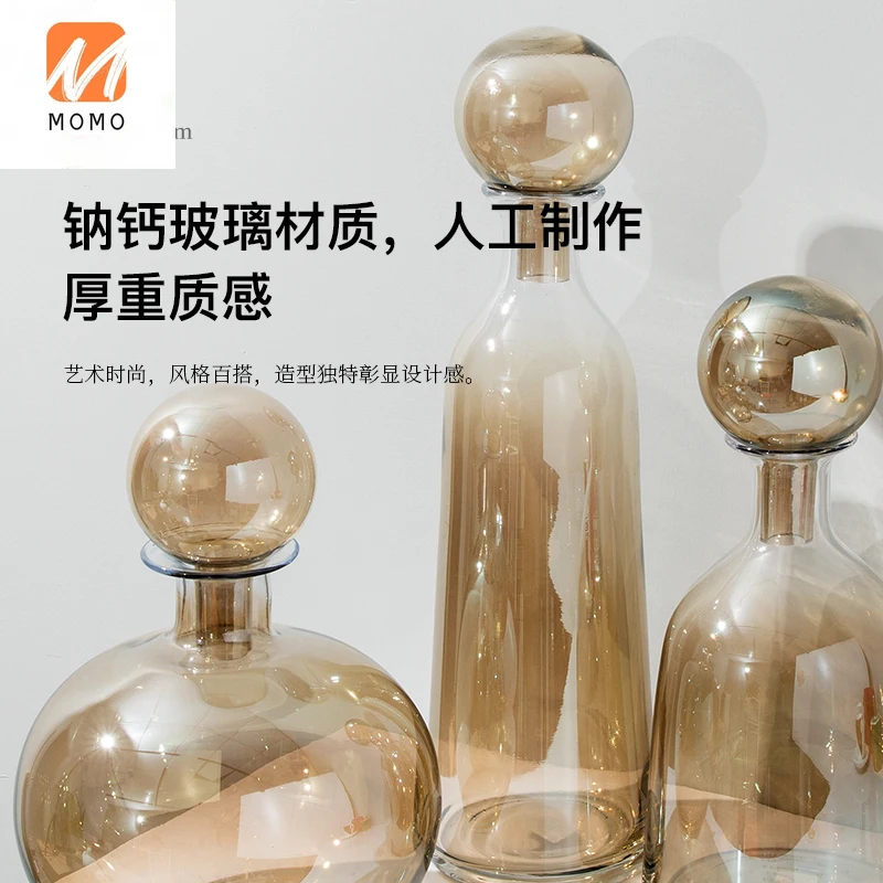 Light Luxury Champagne Cognac Color Glass Decorations Vase Flower Storage Decanter Tray Interior Decorations TZ
Light Luxury Champagne Cognac Color Glass Decorations Vase Flower Storage Decanter Tray Interior Decorations TZ