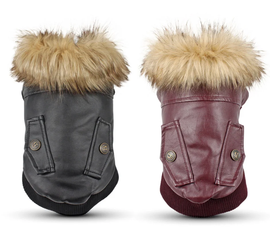 Pet dog clothing new autumn and winter clothing dog fur collar leather clothing winter warm dog dog clothing
Pet dog clothing new autumn and winter clothing dog fur collar leather clothing winter warm dog dog clothing