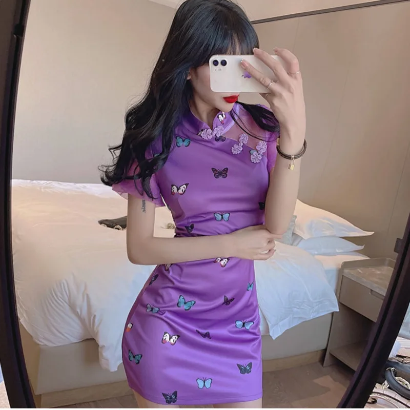 WOMENGAGA Sexy Fashion Hollow Out Short Sleeve Cheongsam Mini Dress Embroidery Butterfly Dresses Korean Women JDB1
WOMENGAGA Sexy Fashion Hollow Out Short Sleeve Cheongsam Mini Dress Embroidery Butterfly Dresses Korean Women JDB1