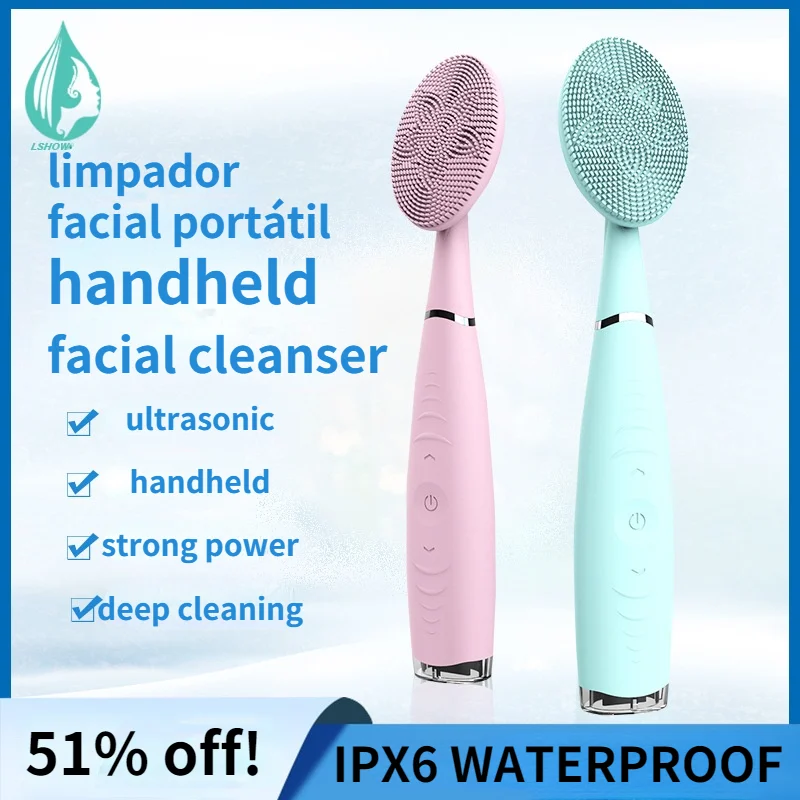 Mini Facial Cleansing Brush Silicone Electric USB Rechargeable Face Cleanser Machine Ultrasonic Skin Care Washing Brush Device
Mini Facial Cleansing Brush Silicone Electric USB Rechargeable Face Cleanser Machine Ultrasonic Skin Care Washing Brush Device