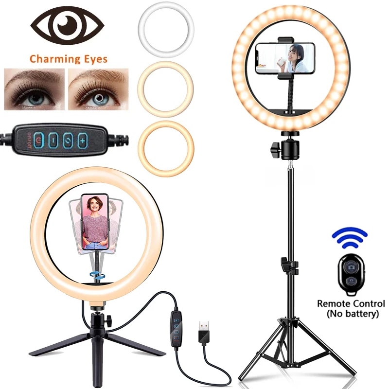 LED Selfie Ring Light USB Dimmable Photography Fill Lighting Circle Lamp For Makeup Youtube Video Live Remote Lamp With Tripod
LED Selfie Ring Light USB Dimmable Photography Fill Lighting Circle Lamp For Makeup Youtube Video Live Remote Lamp With Tripod