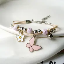 Pink Butterfly Bracelets Fashion Jewelry Character String Of Female Friends Gifts #YXS43