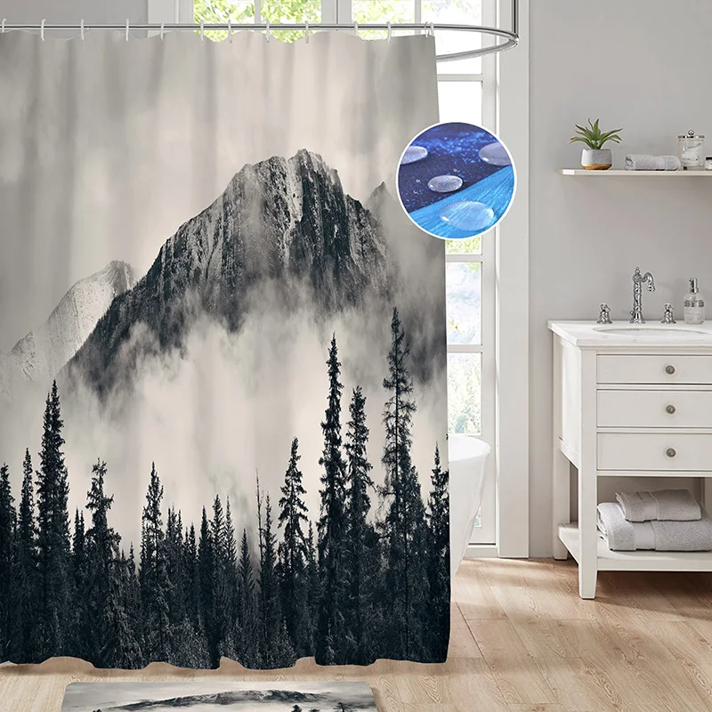 fog forest shower curtain waterproof curtain for bathroom drop shipping bathroom curtain
fog forest shower curtain waterproof curtain for bathroom drop shipping bathroom curtain