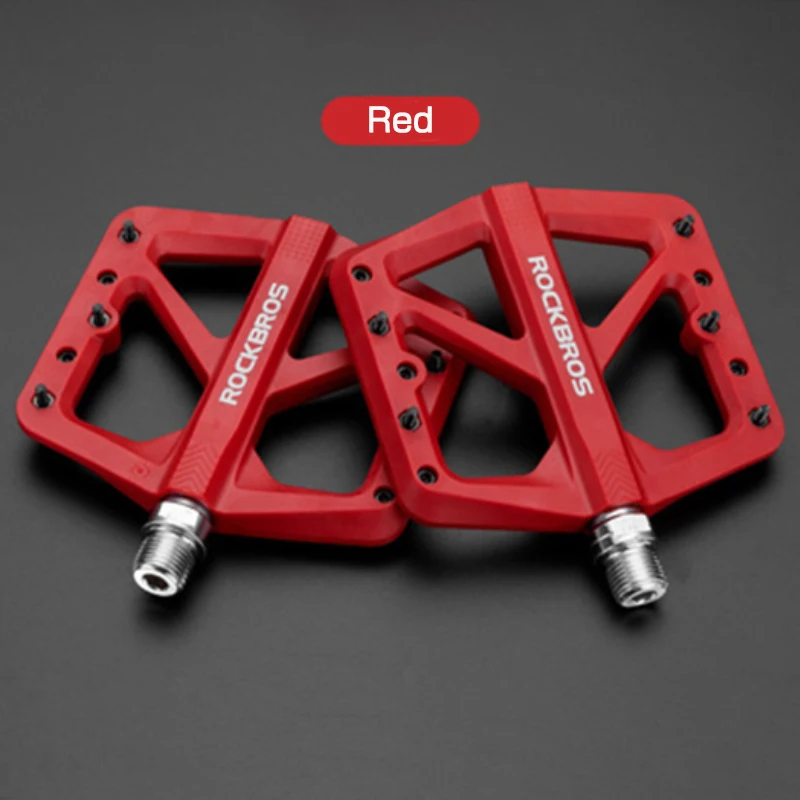 

Bicycle Pedals Bike Cycling Nylon Road bmx Mtb Pedals Flat Platform Bicycle Parts Accessories ROCKBROS Ultralight Seal Bearings