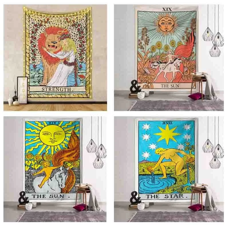 Mandala Tarot Tapestry Wall Hanging Moon Phase Change Tapestries Bedroom Decor Bedspread Throw Cover Sun Moon Wall Decor
Mandala Tarot Tapestry Wall Hanging Moon Phase Change Tapestries Bedroom Decor Bedspread Throw Cover Sun Moon Wall Decor