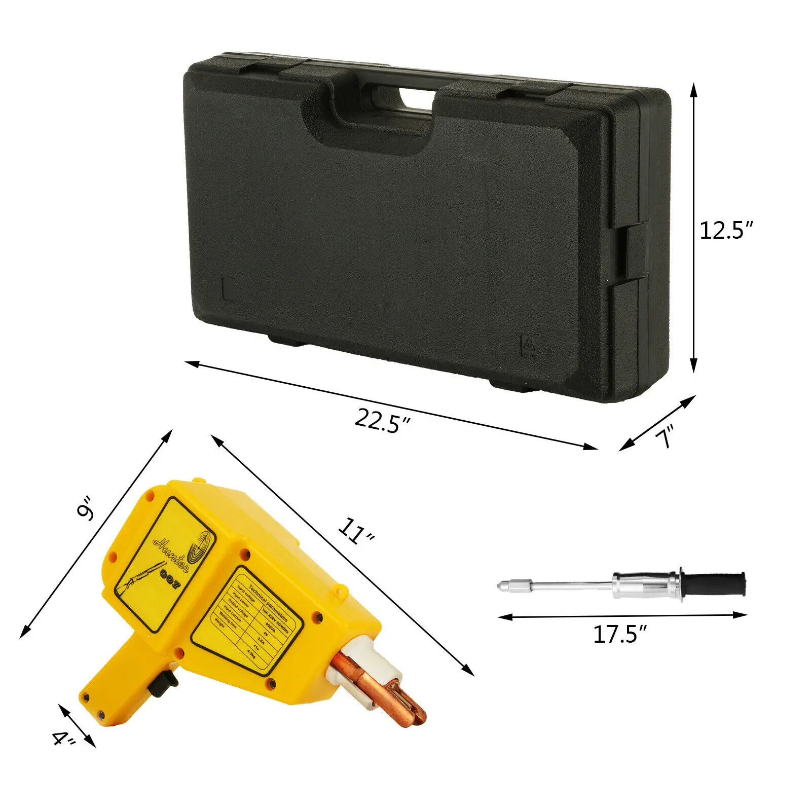 1600 A 230v Spot Stud Welder Dent Puller Gun Welding Kit Dent Puller Panel Repair Welder With Slide Hammer
1600 A 230v Spot Stud Welder Dent Puller Gun Welding Kit Dent Puller Panel Repair Welder With Slide Hammer