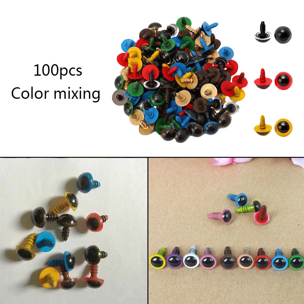 Фото 100 шт. цветные пластиковые игрушки сделай сам защитные глаза для - купить