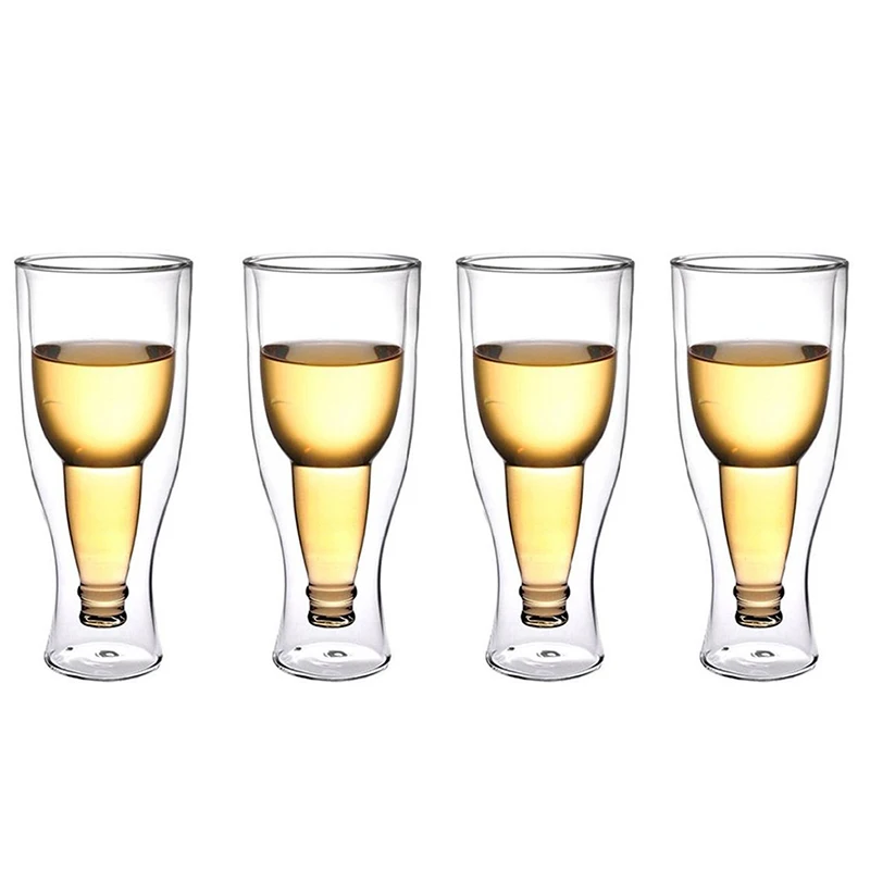Set of 4- creative beer shaped fashion double layer wine glass Transparent party pub beer drinking
Set of 4- creative beer shaped fashion double layer wine glass Transparent party pub beer drinking