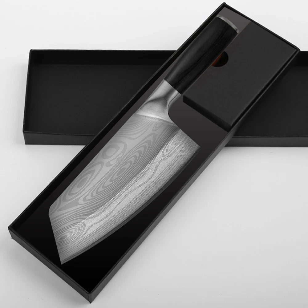 Stainless Steel Chef Knife Gyuto Kitchen Knife Set Meat Chopping Cleaver Slicing Vegetables Chinese Chef Knife With Gift Box
Stainless Steel Chef Knife Gyuto Kitchen Knife Set Meat Chopping Cleaver Slicing Vegetables Chinese Chef Knife With Gift Box