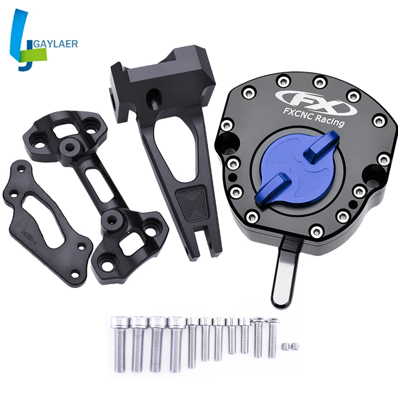 CNC MT09 FZ09 Reversed Safety Steering Damper with Mount Bracket for Yamaha MT 09 FZ 09 2014-2020 2019 2018 2017 2016 2015
CNC MT09 FZ09 Reversed Safety Steering Damper with Mount Bracket for Yamaha MT 09 FZ 09 2014-2020 2019 2018 2017 2016 2015