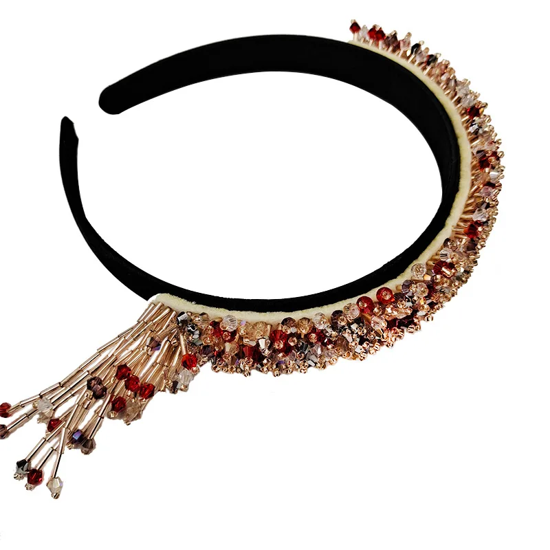 Korean Exquisite Crystal Hairband Wide Side Womens Rhinestone Headbands Hair Accessories Head Band Colorful Beading Headdress
Korean Exquisite Crystal Hairband Wide Side Womens Rhinestone Headbands Hair Accessories Head Band Colorful Beading Headdress