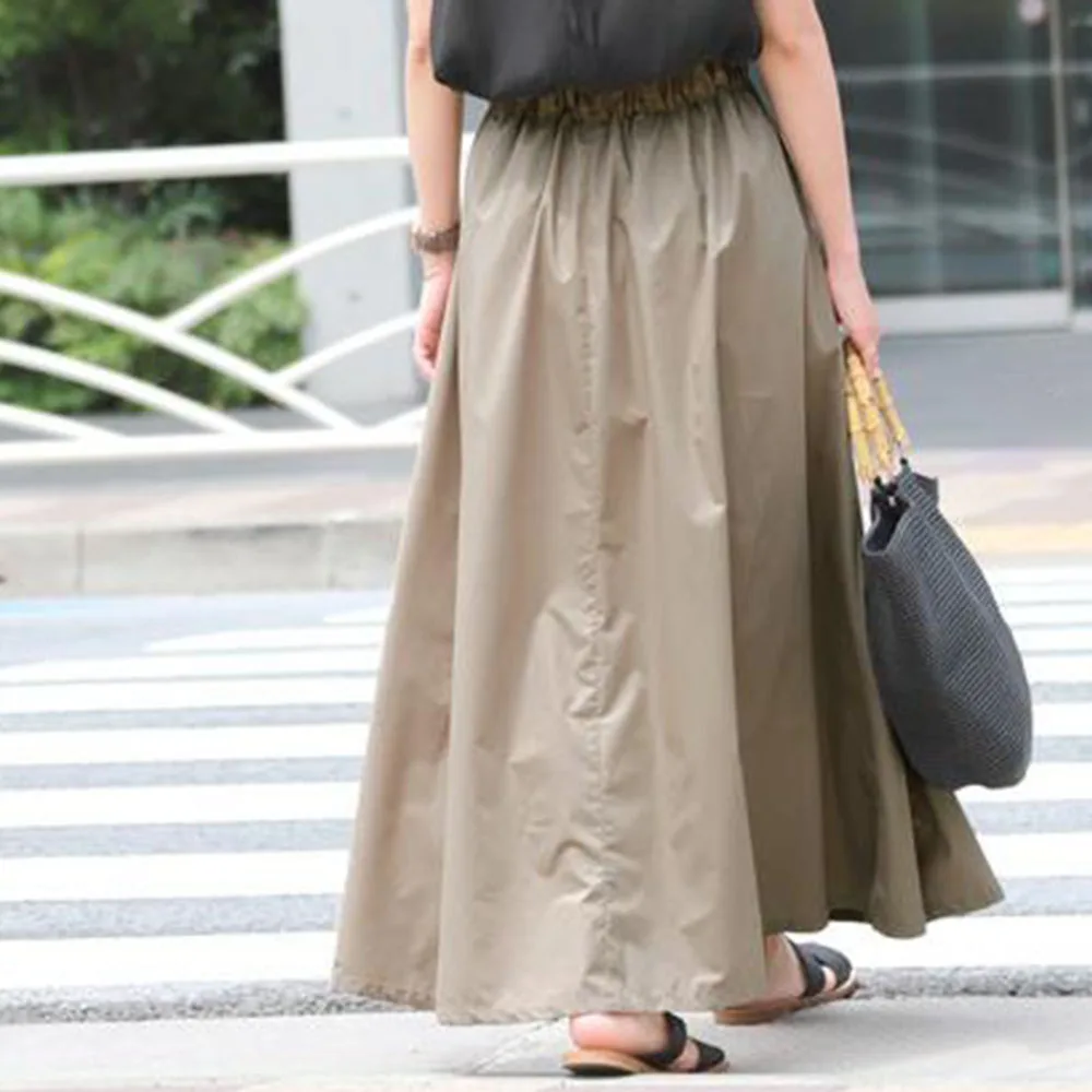 Summer 2021 Casual Mid-length High Waist Swing Women's Skirt Japanese Style Fashion Solid Color Loose Simple Hot Sale
Summer 2021 Casual Mid-length High Waist Swing Women's Skirt Japanese Style Fashion Solid Color Loose Simple Hot Sale