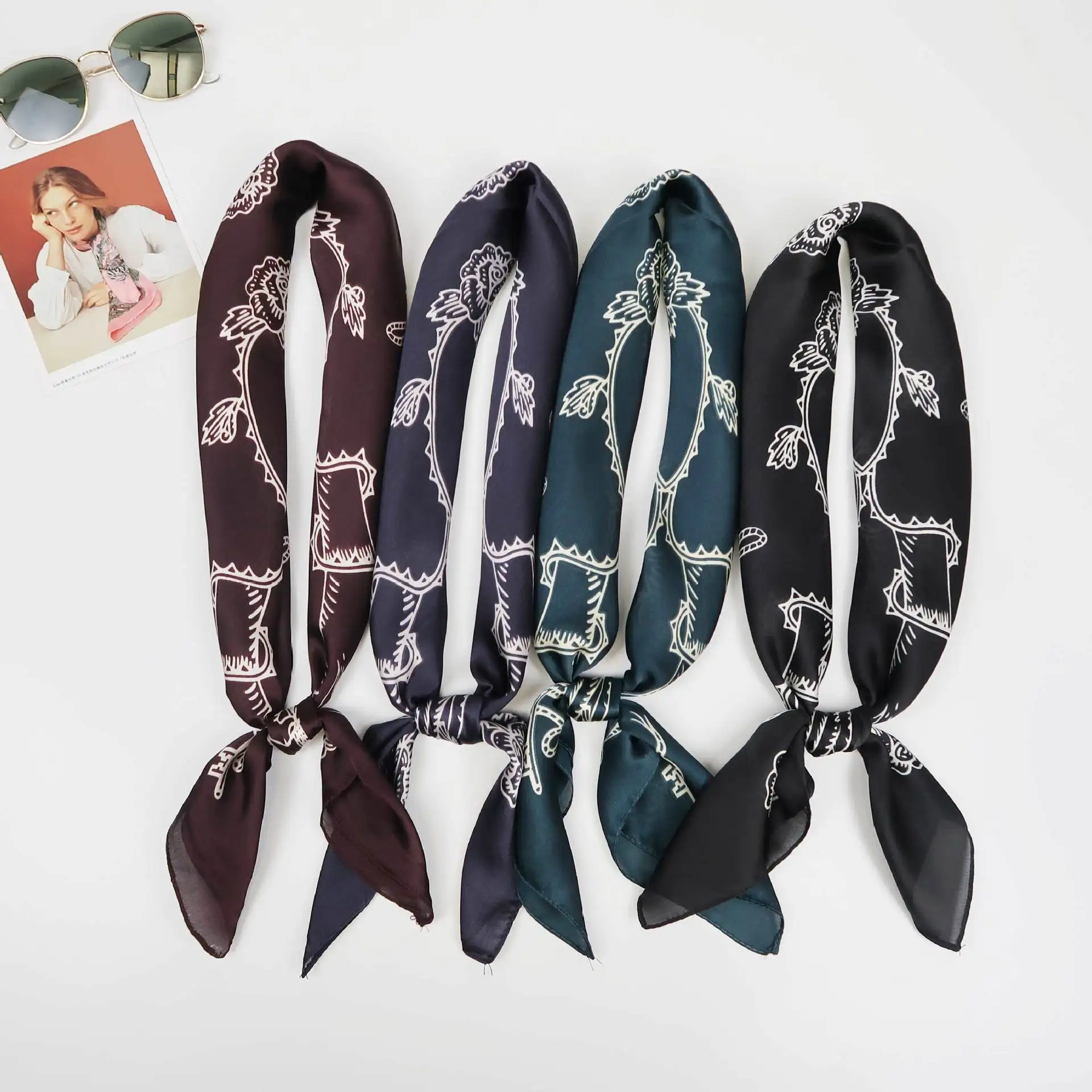 2021 Summer Luxury Brand Silk Scarf Square Women Shawls And Wraps Fashion Office Small Hair Neck Hijabs Foulard Scarves 70*70cm
2021 Summer Luxury Brand Silk Scarf Square Women Shawls And Wraps Fashion Office Small Hair Neck Hijabs Foulard Scarves 70*70cm