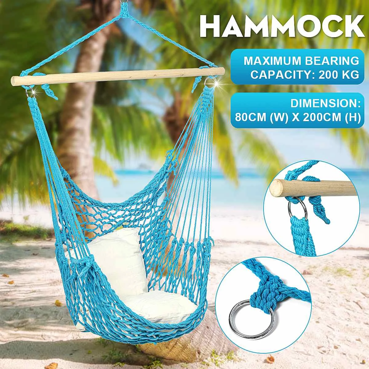 Hammock Garden Hang Lazy Chair Swinging Indoor Outdoor Patio Furniture Hanging Rope Chair Swing Chair Seat bed Travel Camping
Hammock Garden Hang Lazy Chair Swinging Indoor Outdoor Patio Furniture Hanging Rope Chair Swing Chair Seat bed Travel Camping
