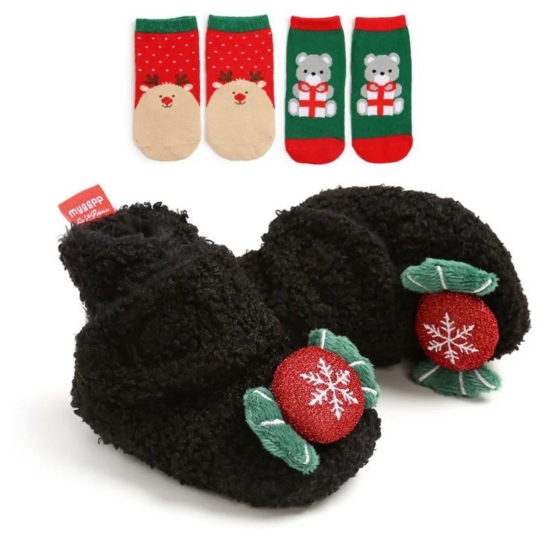 First Walk Shoes Girl Boy Soft Anti-slip Shoes Christmas Deer Santa Claus Cute Baby Shoes+2 Headbands12
First Walk Shoes Girl Boy Soft Anti-slip Shoes Christmas Deer Santa Claus Cute Baby Shoes+2 Headbands12