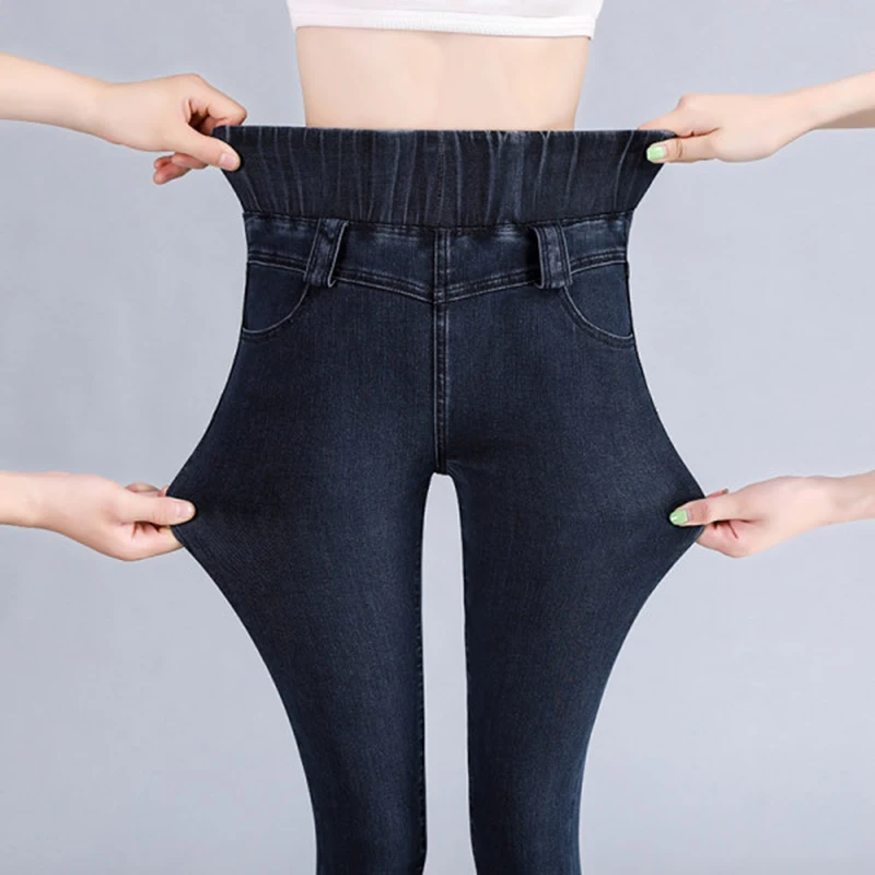 Джинсы женские узкие с высокой талией, модные повседневные брюки-карандаш из денима, облегающие простые брюки из денима, уличная одежда, 4 цв... 
Джинсы женские узкие с высокой талией, модные повседневные брюки-карандаш из денима, облегающие простые брюки из денима, уличная одежда, 4 цв...