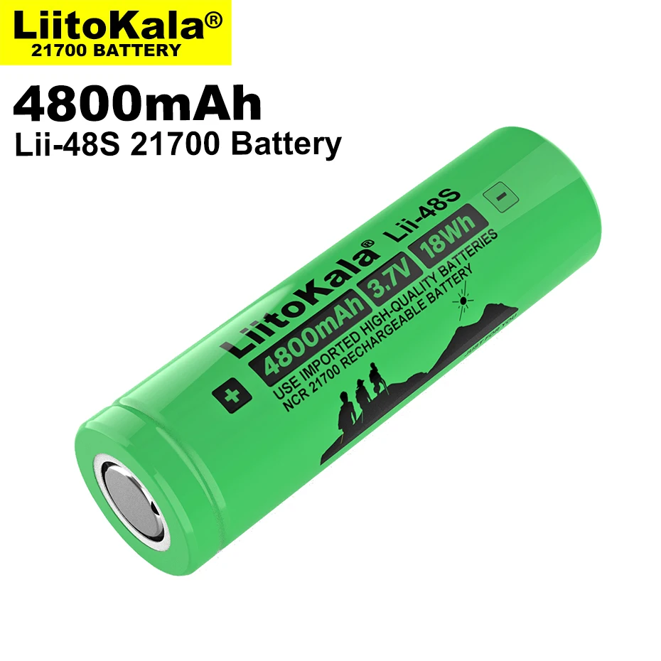 1-10PCS LiitoKala Lii-48S 3.7V 4800mAh 21700 battery 9.6A power 2C Rate Discharge ternary lithium batteries DIY Electric bicycle
1-10PCS LiitoKala Lii-48S 3.7V 4800mAh 21700 battery 9.6A power 2C Rate Discharge ternary lithium batteries DIY Electric bicycle