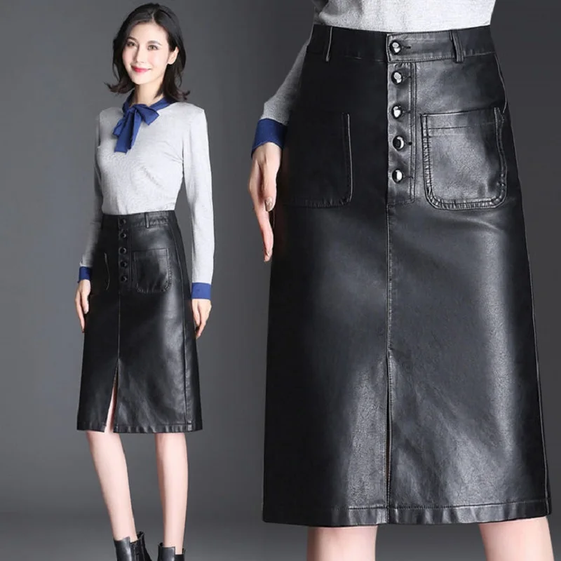 Spring/autumn pu women skirts imitation leather high waist package hip skirts knee-length slim split european skirts
Spring/autumn pu women skirts imitation leather high waist package hip skirts knee-length slim split european skirts