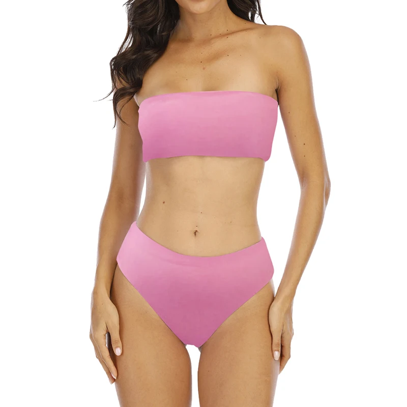 Strapless Bikini 2021 Woman 2 Piece Swimsuit Solid Swimwear Sexy Bikini Set Female Swimwear High Waist Push up Biquini Pink Blue
Strapless Bikini 2021 Woman 2 Piece Swimsuit Solid Swimwear Sexy Bikini Set Female Swimwear High Waist Push up Biquini Pink Blue