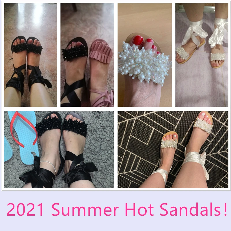 2021 Sandals Women Flat Sandals Ankle Strap Handmade Beaded Special Women's Shoes Beach Sandals Plus Size 35-43
2021 Sandals Women Flat Sandals Ankle Strap Handmade Beaded Special Women's Shoes Beach Sandals Plus Size 35-43