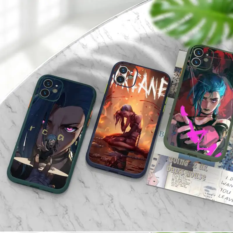 Arcane jinx Phone Case For iPhone 12 11 Mini Pro XR XS Max 7 8 Plus X Matte transparent Back Cover
Arcane jinx Phone Case For iPhone 12 11 Mini Pro XR XS Max 7 8 Plus X Matte transparent Back Cover