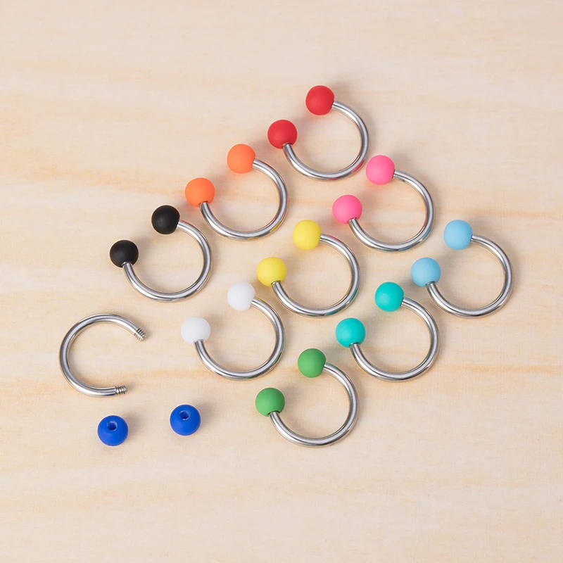 2pcs Colorful Nose Ring Septum Eyebrow Lip Stud Hoop Earring Circular BCR Tragus Helix Ear Piercing Horseshoe Body Jewelry 16G
2pcs Colorful Nose Ring Septum Eyebrow Lip Stud Hoop Earring Circular BCR Tragus Helix Ear Piercing Horseshoe Body Jewelry 16G