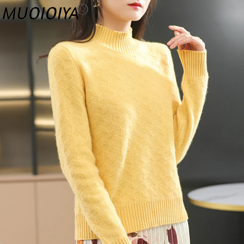 2022 Autumn Winter Women Loose Sweaters With Lattice Block 100% Pure Wool Knitted Jumpers Female Thicker Cashmere Pullovers
2022 Autumn Winter Women Loose Sweaters With Lattice Block 100% Pure Wool Knitted Jumpers Female Thicker Cashmere Pullovers