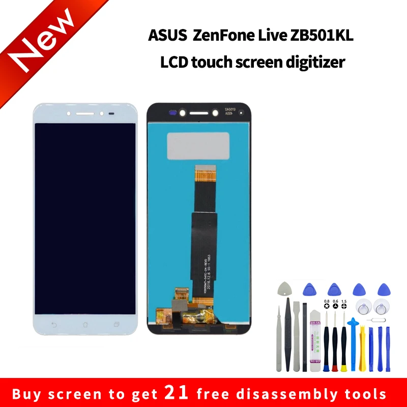 For Asus ZenFone Live ZB501KL LCD display High quality HD brand new screen assembly with Disassembly tools
For Asus ZenFone Live ZB501KL LCD display High quality HD brand new screen assembly with Disassembly tools