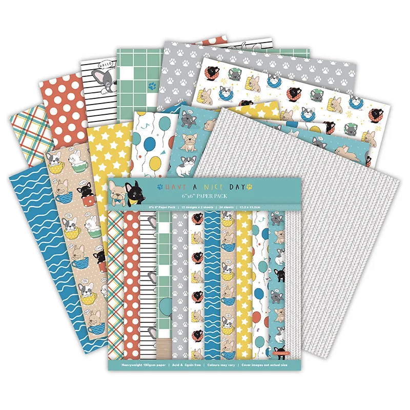 24 Sheets/Pack 6"*6" Puppy Balloon Scrapbooking Papers DIY Art Background Paper Pad For Album Card Making Handmade Paper Craft 
24 Sheets/Pack 6"*6" Puppy Balloon Scrapbooking Papers DIY Art Background Paper Pad For Album Card Making Handmade Paper Craft