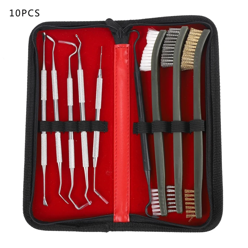 9pcs/Set Gun Cleaning Kit Set 3 Brass Steel Nylon Brush + 6 Stainless Steel Nylon Pick Tactical Rifle Pistol Gun Cleaning Tool
9pcs/Set Gun Cleaning Kit Set 3 Brass Steel Nylon Brush + 6 Stainless Steel Nylon Pick Tactical Rifle Pistol Gun Cleaning Tool