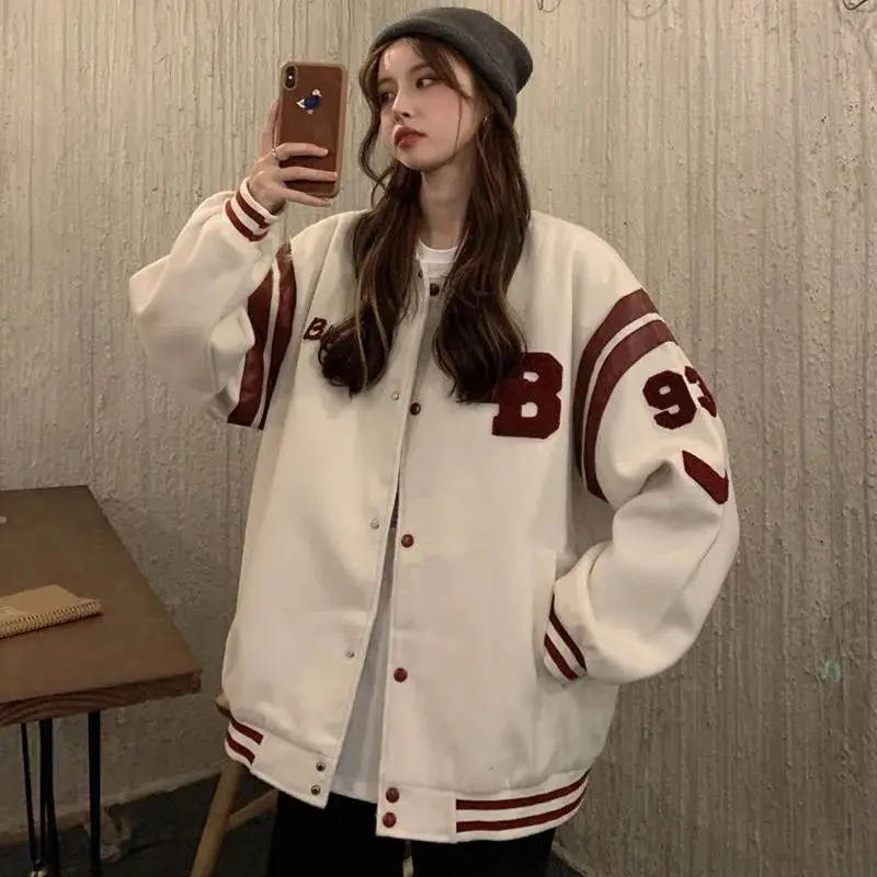 Men Women Coat American Baseball Bomber Autumn Jacket Loose Retro Outerwear Couples Sport Harajuku Plus Size Jackets Streetwear
Men Women Coat American Baseball Bomber Autumn Jacket Loose Retro Outerwear Couples Sport Harajuku Plus Size Jackets Streetwear