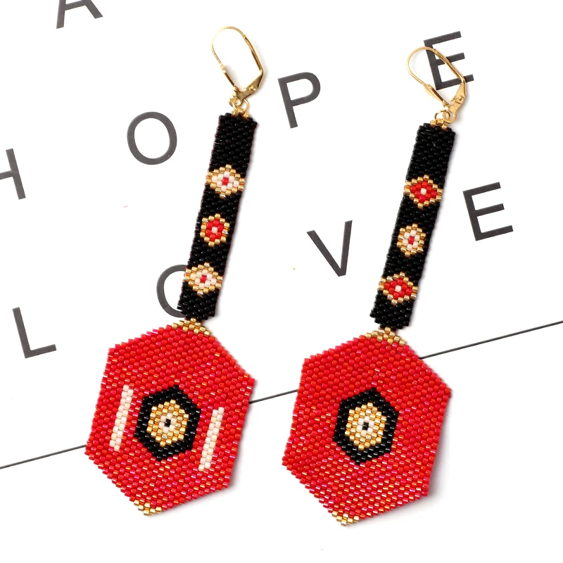 FAIRYWOO Miyuki Luxury Handmade Drop Earring Red Luck Jewelry Evil Eye Earring For Women Ethnic Jewelry Party Earring Wholesale
FAIRYWOO Miyuki Luxury Handmade Drop Earring Red Luck Jewelry Evil Eye Earring For Women Ethnic Jewelry Party Earring Wholesale