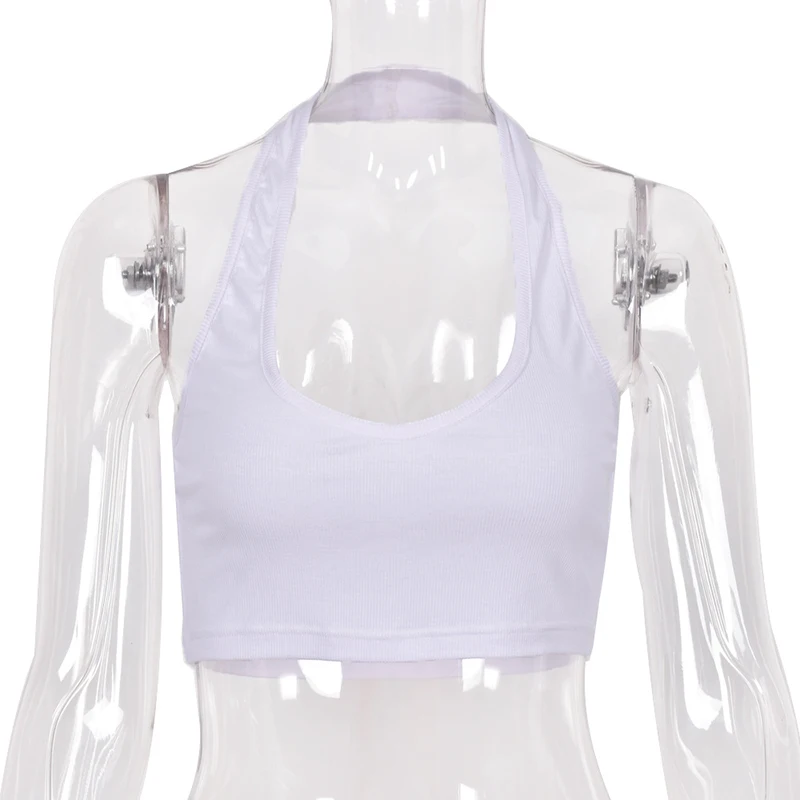 Simenual Ribbed Streetwear Women Halter Tops Solid Sporty Casual Summer 2021 Fashion Sleeveless Cropped Top Baddie Style Clothes
Simenual Ribbed Streetwear Women Halter Tops Solid Sporty Casual Summer 2021 Fashion Sleeveless Cropped Top Baddie Style Clothes