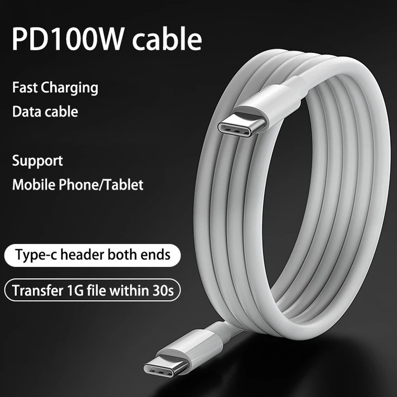 Type-C Cable PD100W 5A USB C Phone Cable USBC PD Fast Charger Cord USB-C Type-c Cable For Xiaomi Huawei Samsung Phone Charger
Type-C Cable PD100W 5A USB C Phone Cable USBC PD Fast Charger Cord USB-C Type-c Cable For Xiaomi Huawei Samsung Phone Charger