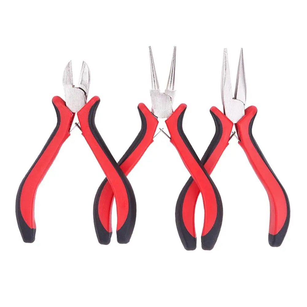 3pcs/set DIY Jewelry Tool Sets Ferronickel Side-Cutting Pliers Chain-Nose Round Nose Plier Platinum Carbon Steel 115~130x55~60mm
3pcs/set DIY Jewelry Tool Sets Ferronickel Side-Cutting Pliers Chain-Nose Round Nose Plier Platinum Carbon Steel 115~130x55~60mm