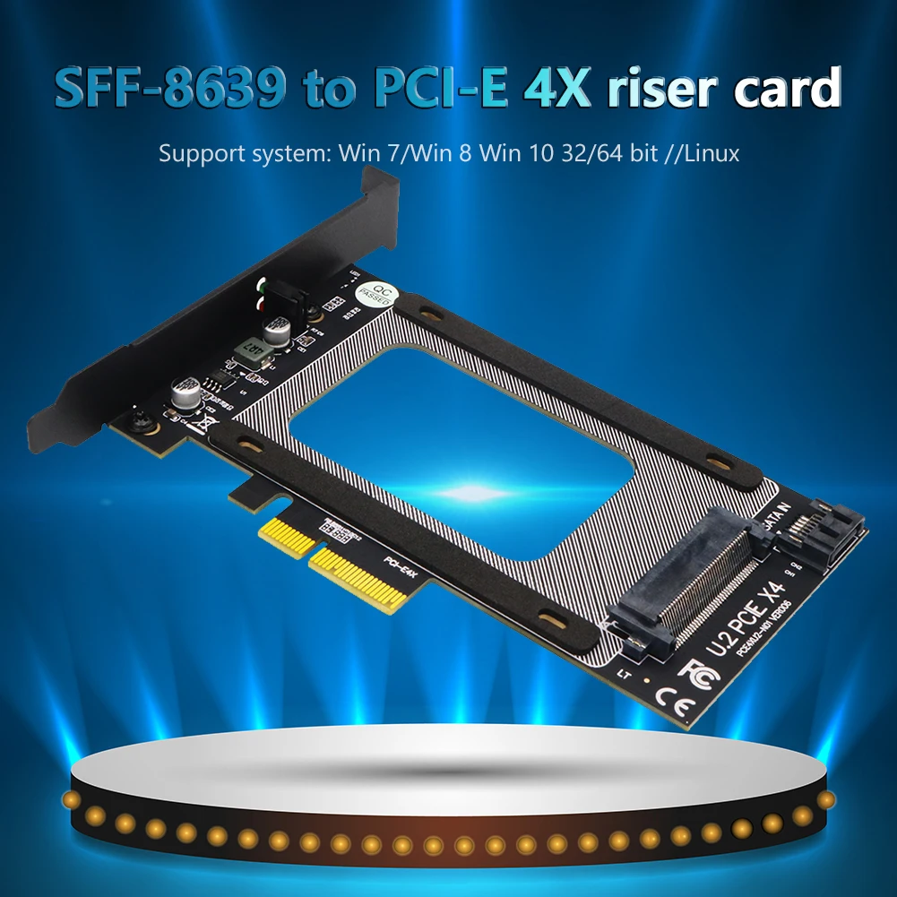 Переходная карта U.2 к PCI E, переходник PCI Express 4X U.2 SFF-8639 Райзер PCIe SSD, карта передачи, переходная карта для майнинга видеокарты
Переходная карта U.2 к PCI E, переходник PCI Express 4X U.2 SFF-8639 Райзер PCIe SSD, карта передачи, переходная карта для майнинга видеокарты