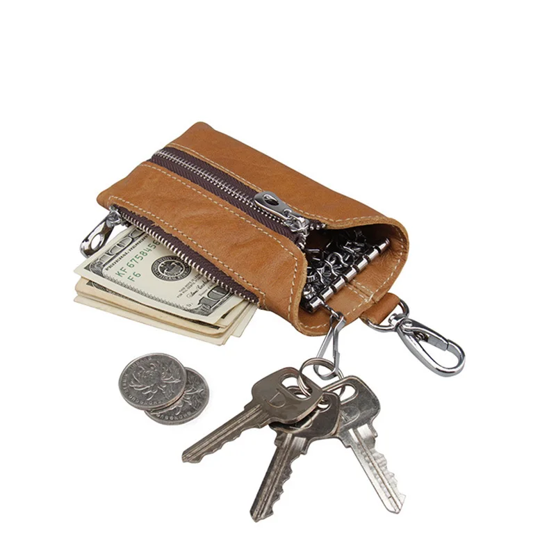 Vintage Genuine Cow Leather Collar Shape Zipper Multi Key Card Holder Key Wallet with Card Pocket
Vintage Genuine Cow Leather Collar Shape Zipper Multi Key Card Holder Key Wallet with Card Pocket