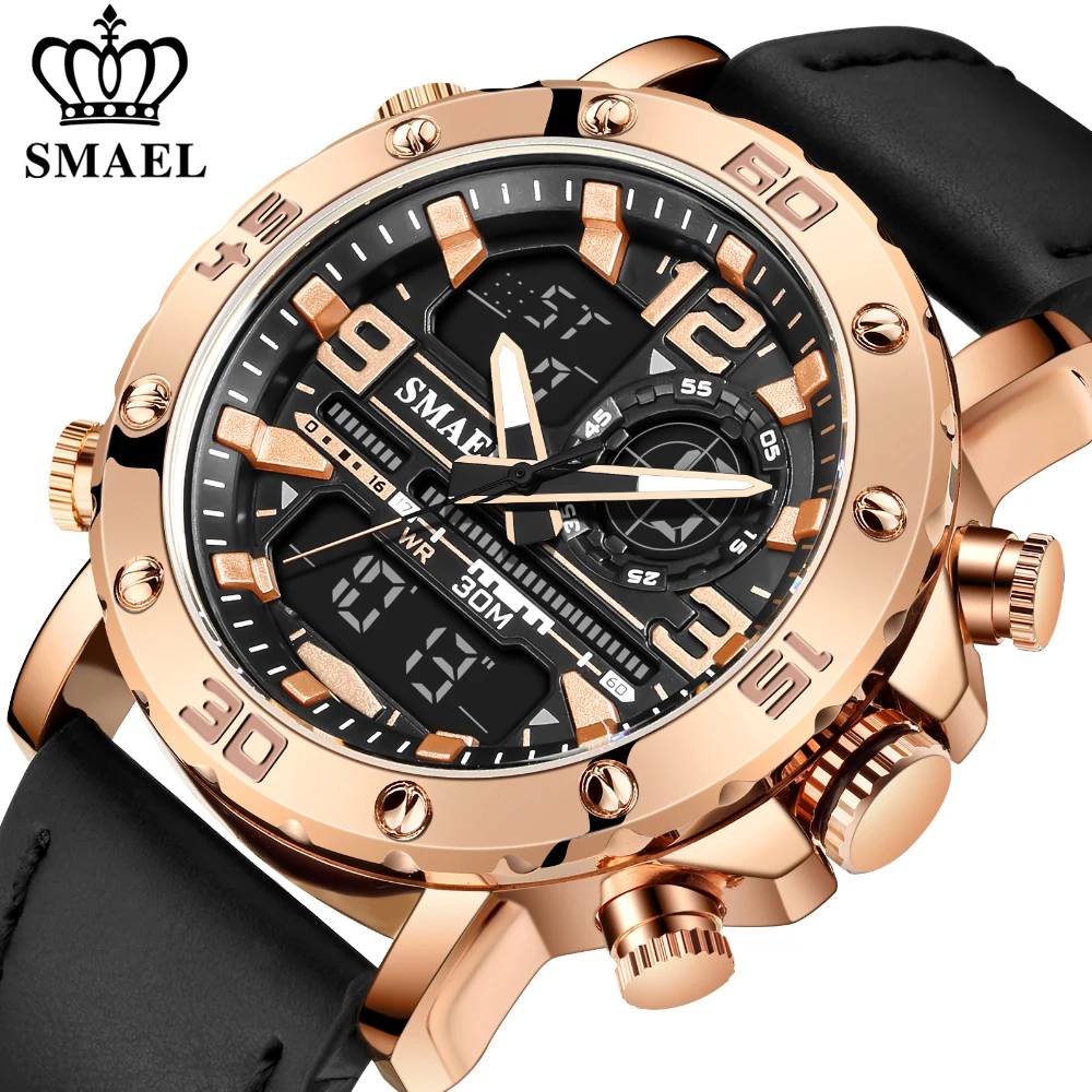 SMAEL New Top Brand Mens Watches Luxury Functional Sports Chronograph Quartz Functional Watch Electronic Clock Relogio Masculino
SMAEL New Top Brand Mens Watches Luxury Functional Sports Chronograph Quartz Functional Watch Electronic Clock Relogio Masculino