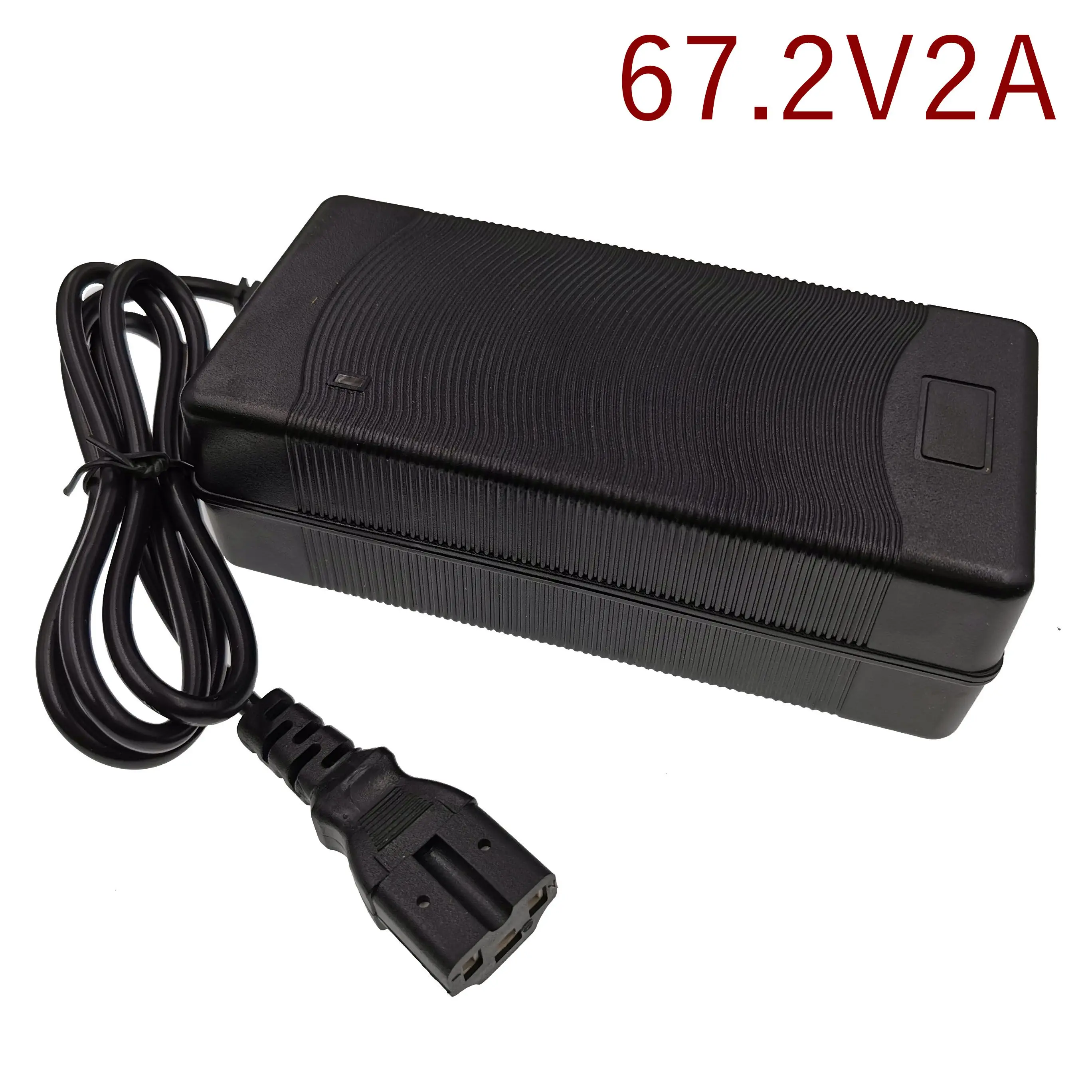 67.2V 2A Lithium Battery Charger for 60V Li-ion Battery Electric Bike Charger with IEC PC Connector
67.2V 2A Lithium Battery Charger for 60V Li-ion Battery Electric Bike Charger with IEC PC Connector
