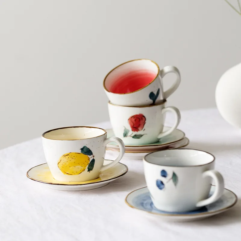 Vintage Lemon Ceramic Coffee Set Japanese Cup Single-ear Afternoon Tea Saucer Internet Sensation Rose Tea Cup
Vintage Lemon Ceramic Coffee Set Japanese Cup Single-ear Afternoon Tea Saucer Internet Sensation Rose Tea Cup