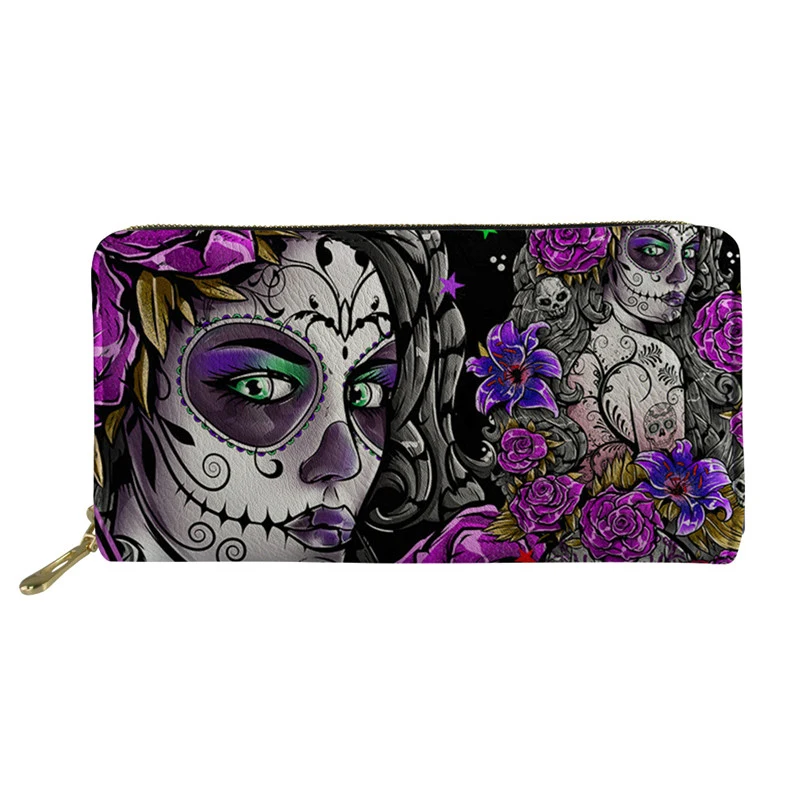 Sugar Skull Women Print PU Leather Long Wallet For Female Gothic Lady Casual Shopping Purse Zipper Poucht Card Holder
Sugar Skull Women Print PU Leather Long Wallet For Female Gothic Lady Casual Shopping Purse Zipper Poucht Card Holder