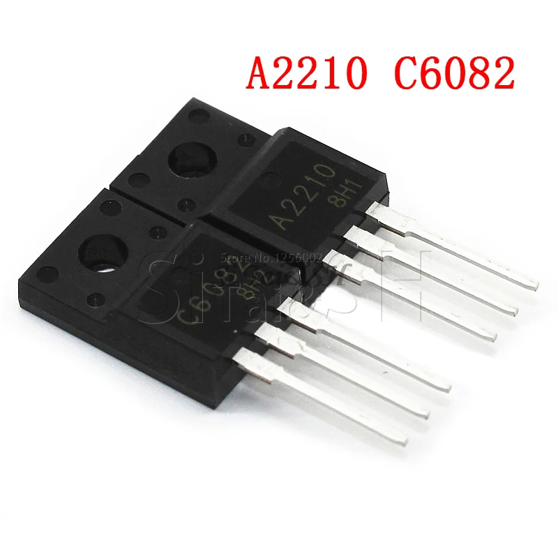 

10PCS A2210 C6082 TO-220F 5Pairs (5pcs 2SA2210 + 5pcs 2SC6082) TO-220