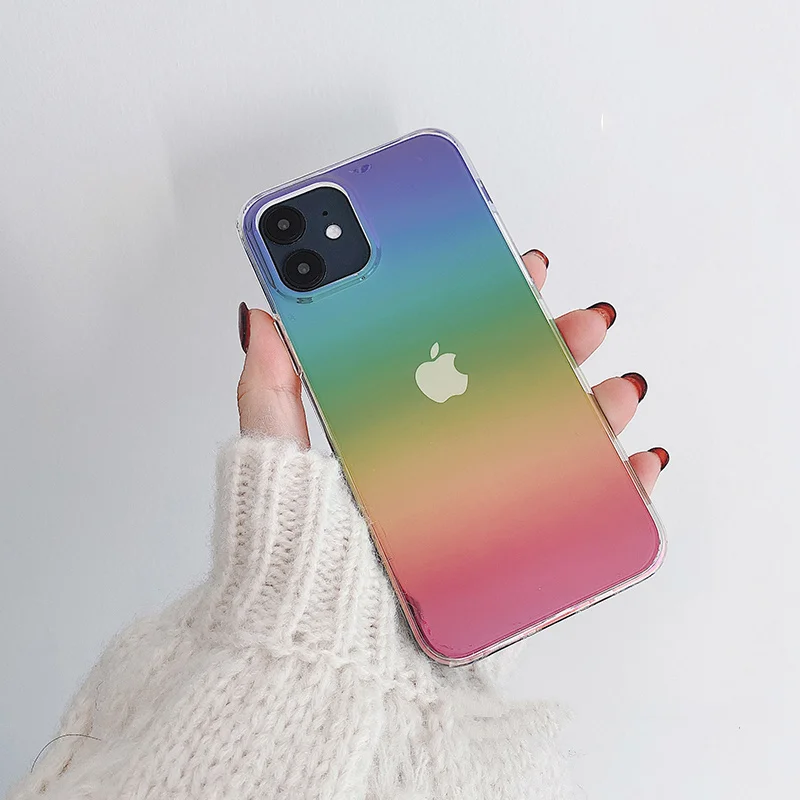 Luxury Aurora Transparent Phone Case For iphone 12 mini 11 Pro max 7 8 plus X XR XS Max SE 2020 Fashion Laser Rainbow Soft Cover
Luxury Aurora Transparent Phone Case For iphone 12 mini 11 Pro max 7 8 plus X XR XS Max SE 2020 Fashion Laser Rainbow Soft Cover