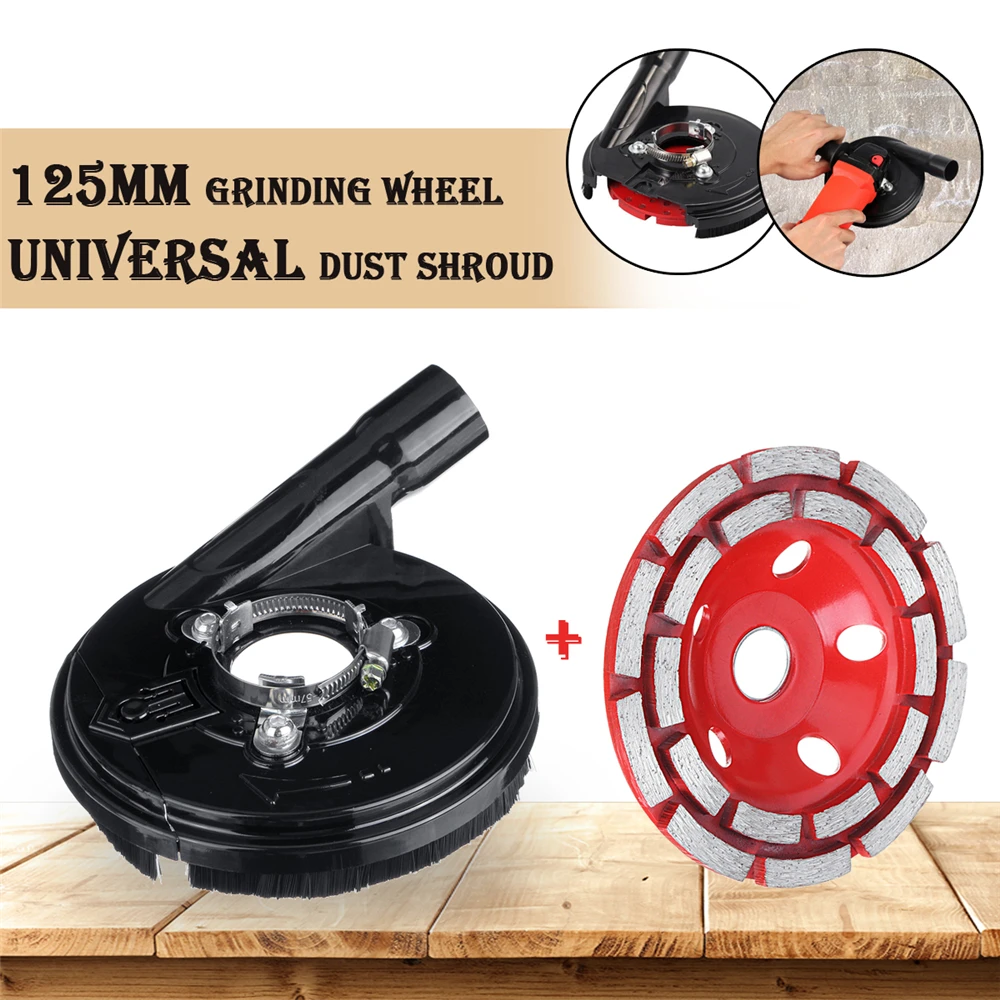 125mm Diamond Grinding Cup Wheel and Universal 5 Inch Angle Grinder Grinding Dust Shroud Tools Kit
125mm Diamond Grinding Cup Wheel and Universal 5 Inch Angle Grinder Grinding Dust Shroud Tools Kit