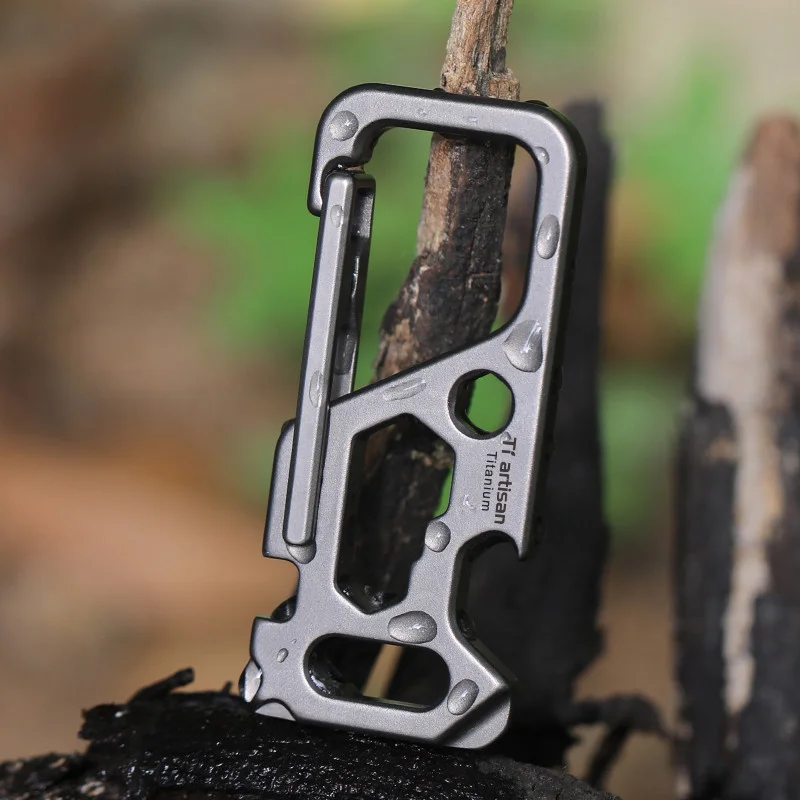Titanium Multi Survival EDC Tool Carabiner Snap Hook Screwdriver Folding Keychain Bottle Opener for Outdoor Camping and Car Keys
Titanium Multi Survival EDC Tool Carabiner Snap Hook Screwdriver Folding Keychain Bottle Opener for Outdoor Camping and Car Keys