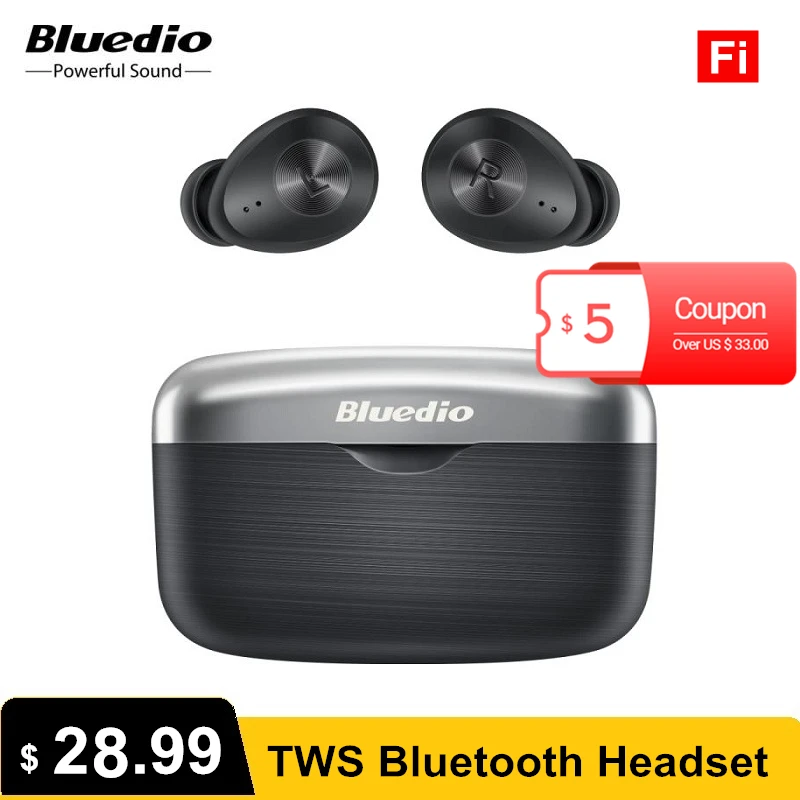 TWS наушники Bluedio Fi с поддержкой Bluetooth и зарядным футляром|Наушники гарнитуры| |