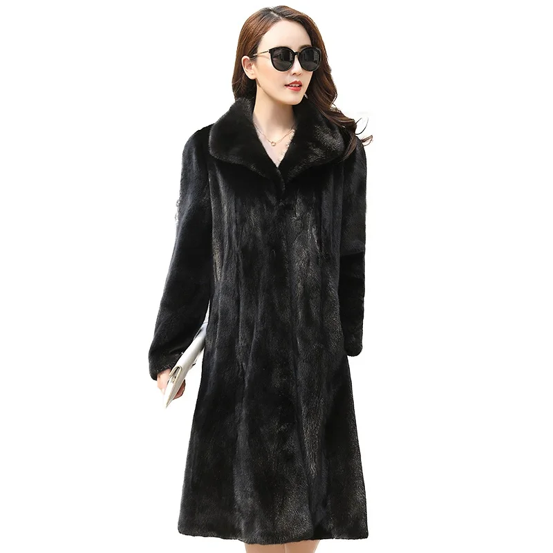 110CM Genuine Wholeskin Mink Fur Coat Winter Women X-Long Warm Outerwear LF2219
110CM Genuine Wholeskin Mink Fur Coat Winter Women X-Long Warm Outerwear LF2219