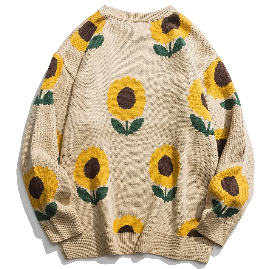 Sunflower Sweater Women Men 2020 Autumn Fashion Long Sleeve Knitted Pullover High Quality Clothes Khaki black Casual Sweater
Sunflower Sweater Women Men 2020 Autumn Fashion Long Sleeve Knitted Pullover High Quality Clothes Khaki black Casual Sweater